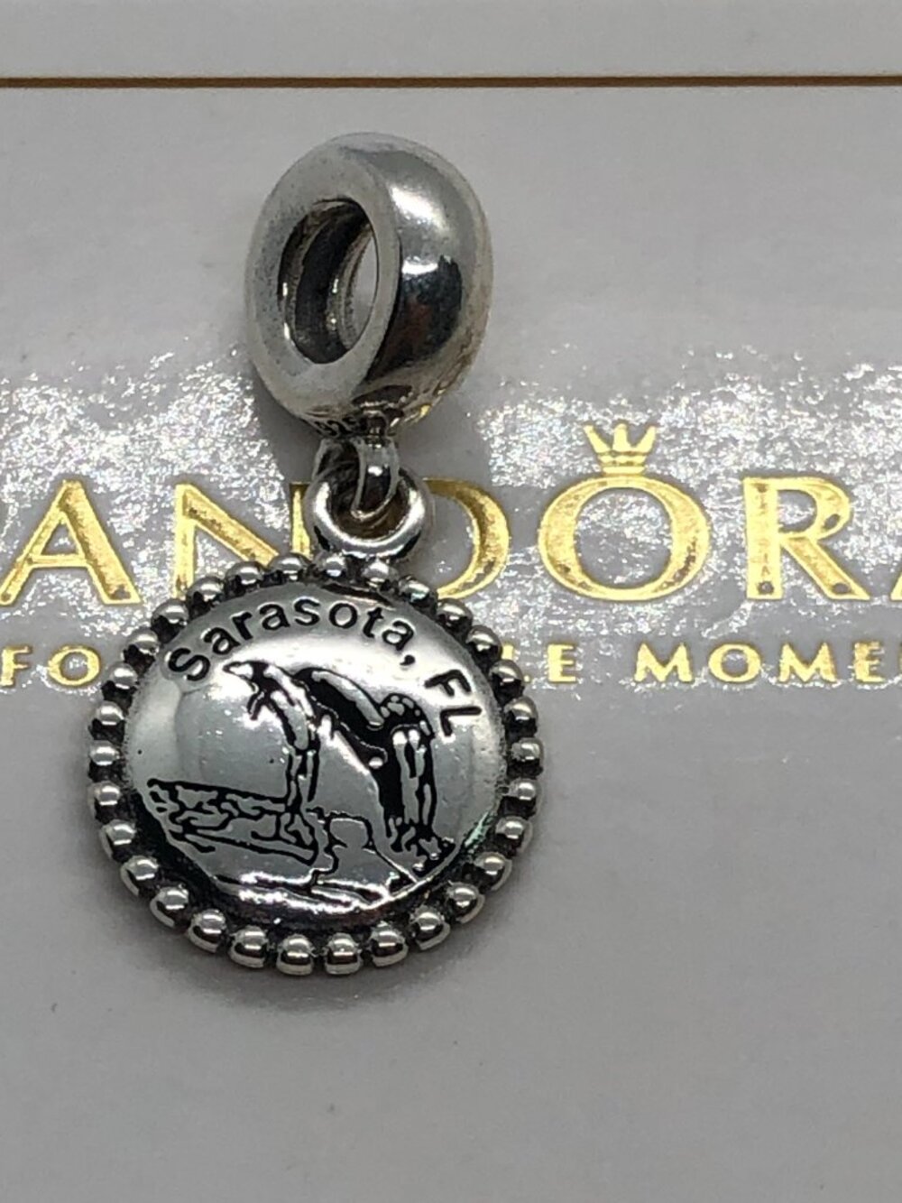 ✨🔥Pandora Sarasota Florida Dangle Charm Beach Dolphins S925 ALE
